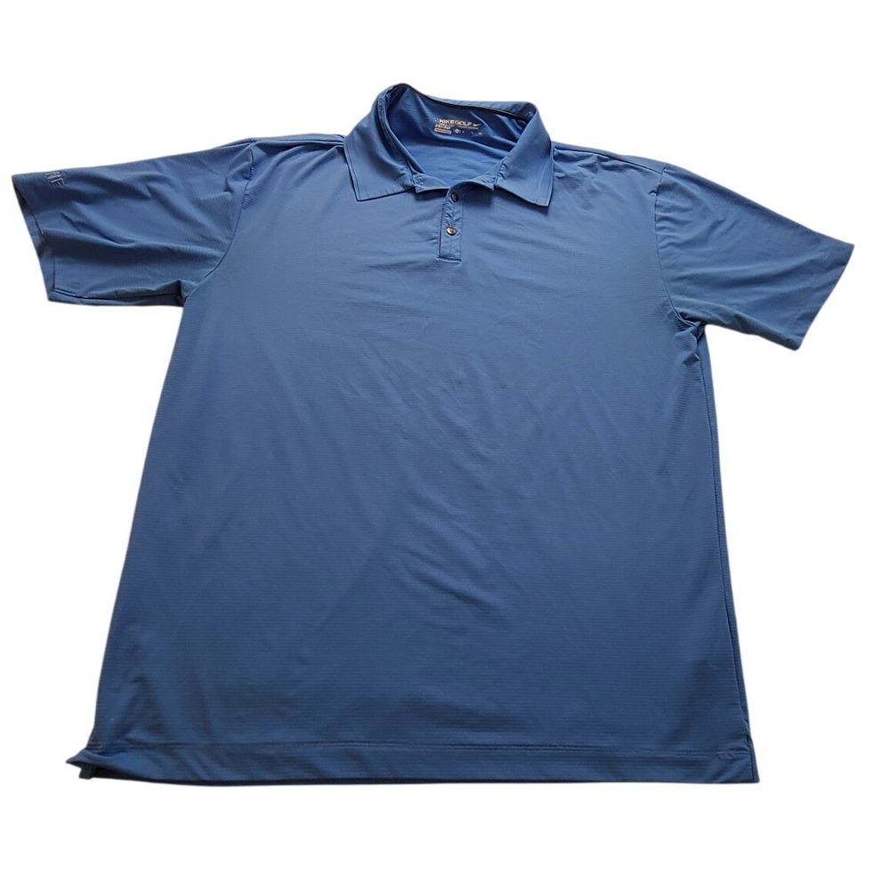 Nike Golf Dri-FIT Polo Shirt Men's XL Blue Short Sleeve Wayne Custom Embroidery